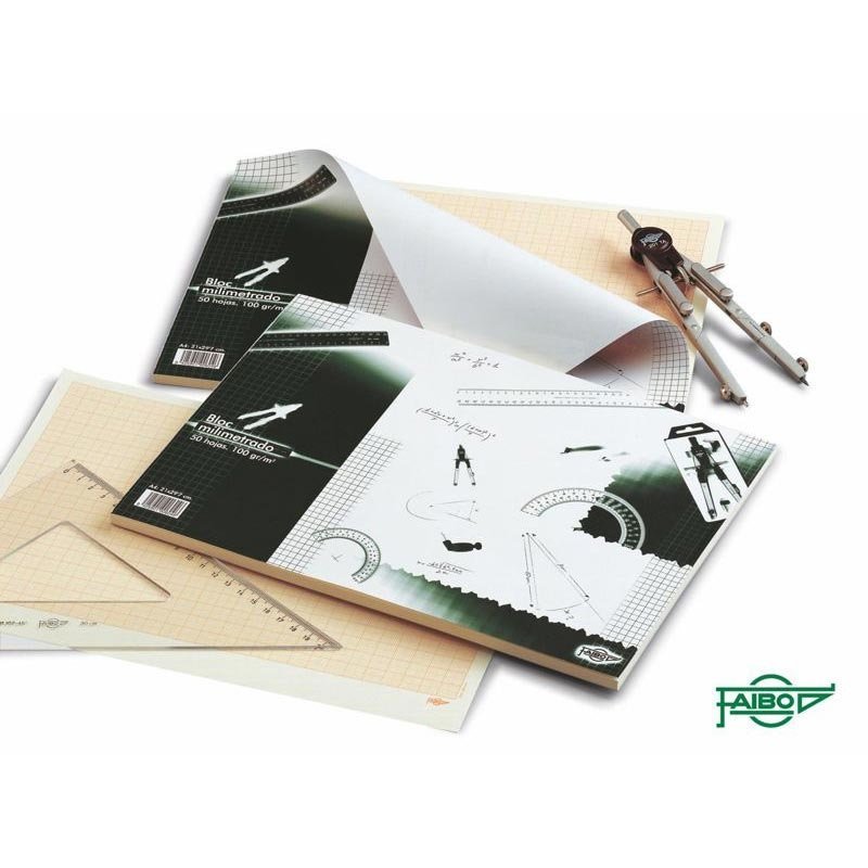 PAPEL MILIMETRADO FAIBO A4 P/50