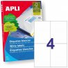 ETIQUETA ADHESIVA BLANCA APLI 105X148MM. C/400