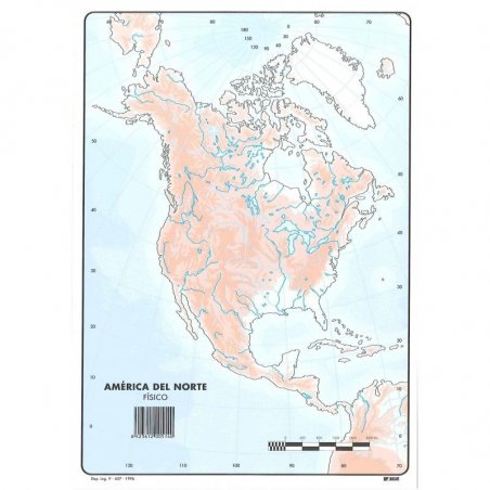 MAPA MUDO COLOR AMERICA NORTE FISICO