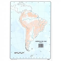 MAPA MUDO COLOR AMERICA SUR...