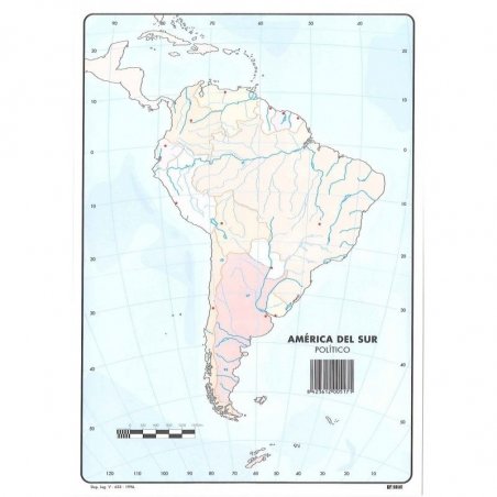 MAPA MUDO COLOR AMERICA SUR POLITICO