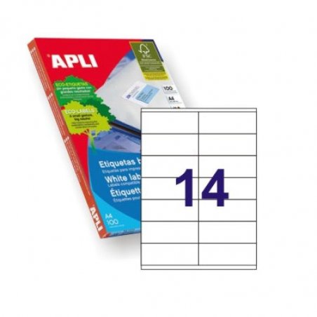 ETIQUETA ADHESIVA BLANCA APLI 105X40MM. C/7000