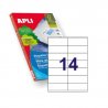 ETIQUETA ADHESIVA BLANCA APLI 105X40MM. C/7000