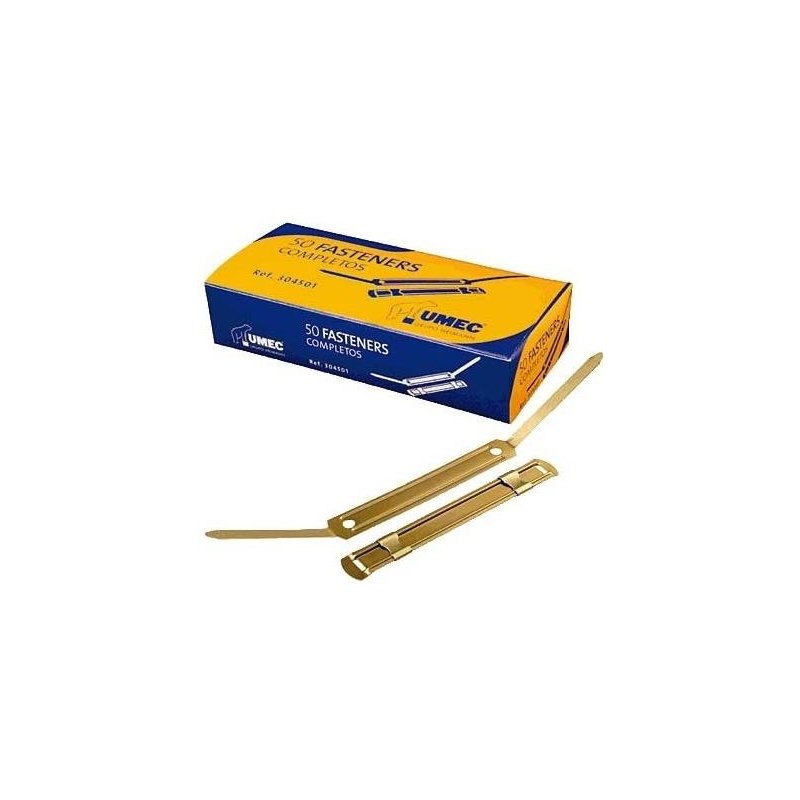 FASTENER METALICO DORADO UMEC C/50