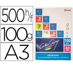 PAPEL COLOR COPY A3 100GR. P/500H.