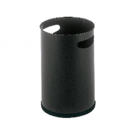 PAPELERA METALICA CON ASAS 16L. NEGRO