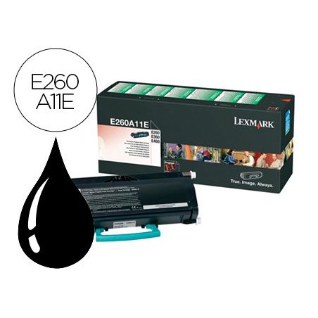 LEXMARK TONER E260A11E NEGRO