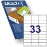 ETIQUETA ADHESIVA BLANCA MULTI-3 70X25.4MM. C/3300