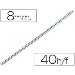 ESPIRAL METALICO NEGRO YOSAN 5:1 8MM C/100