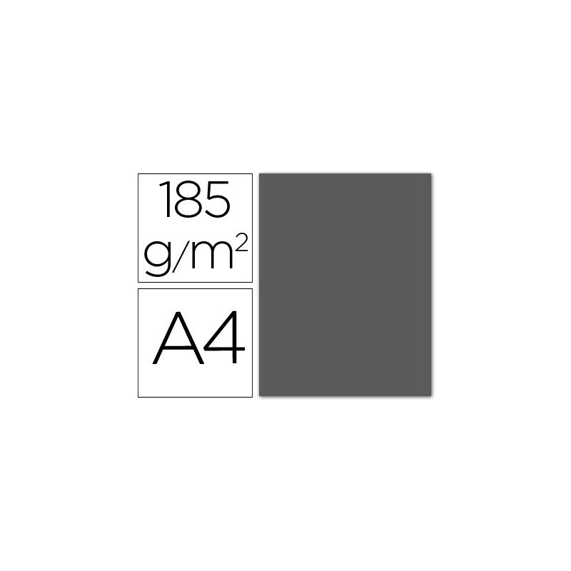 CARTULINA IRIS A4 GRIS PLOMO P/50