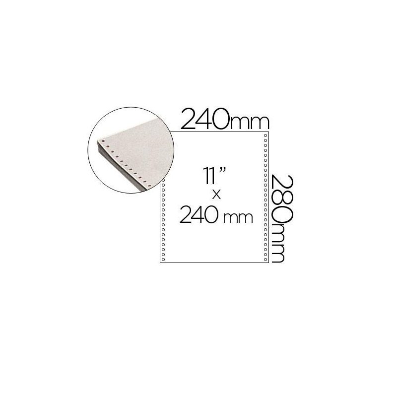 PAPEL CONTINUO FABRISA 240X11" BLANCO 1H. C/2500H.