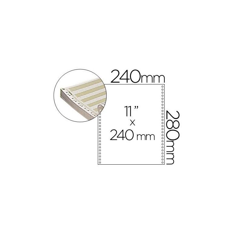 PAPEL CONTINUO FABRISA 240X11" PAUTADO 1H C/2500H.