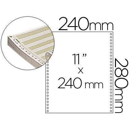 PAPEL CONTINUO FABRISA 240X11" PAUTADO 1H C/2500H.