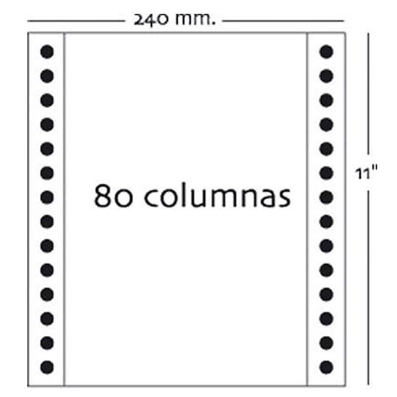 PAPEL CONTINUO FABRISA 240X12" BLANCO 1H. C/2500H.
