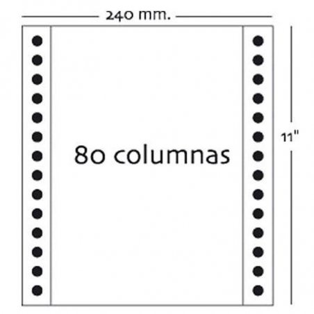 PAPEL CONTINUO FABRISA 240X12" BLANCO 1H. C/2500H.