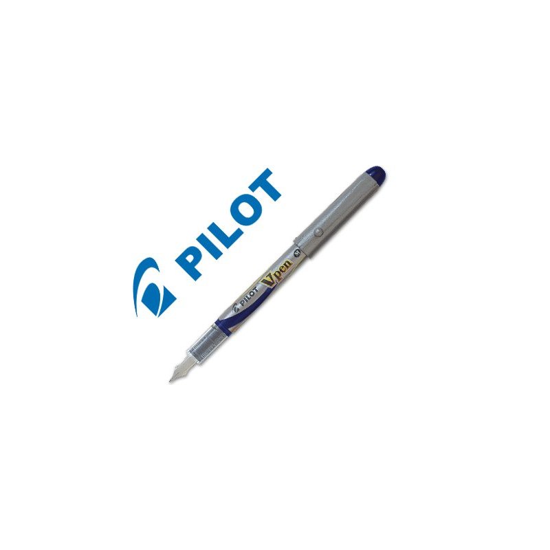 PLUMA DESECHABLE PILOT VPEN SILVER AZUL
