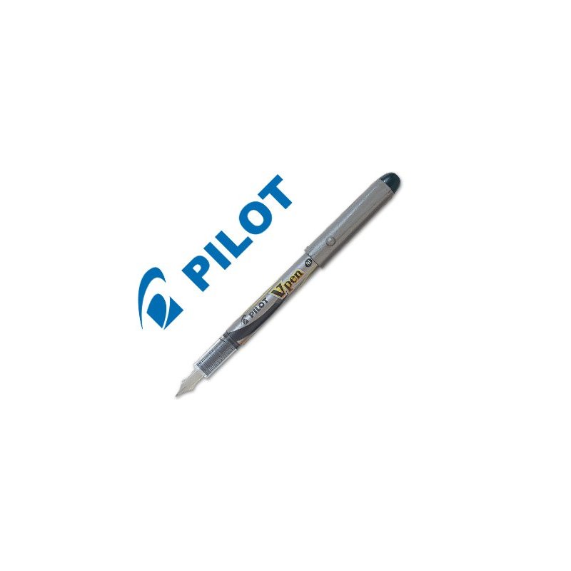 PLUMA DESECHABLE PILOT VPEN SILVER NEGRO