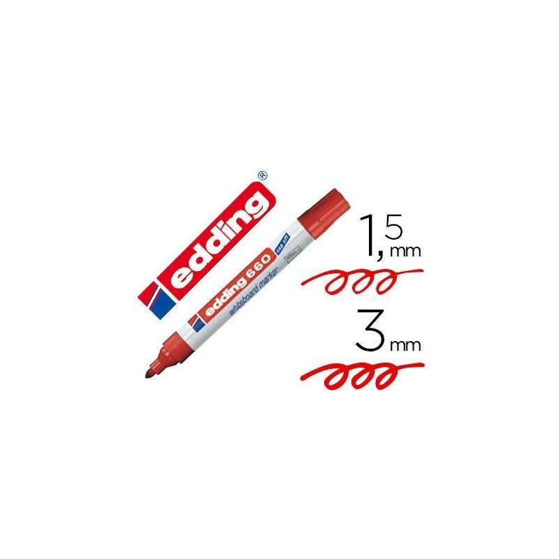 MARCADOR EDDING 660 ROJO