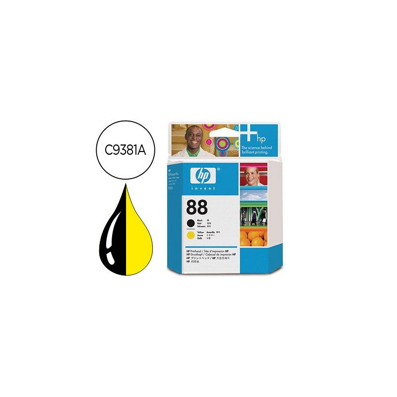 HP CABEZAL Nº 88 NEGRO-AMARILLO 