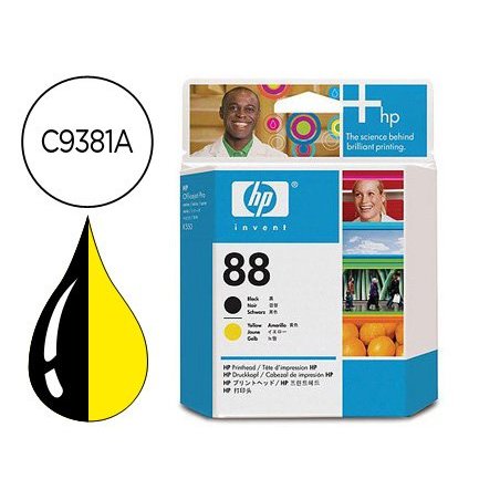 HP CABEZAL Nº 88 NEGRO-AMARILLO 