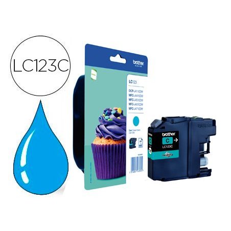 BROTHER CARTUCHO LC123C CYAN