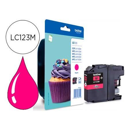BROTHER CARTUCHO LC123M MAGENTA