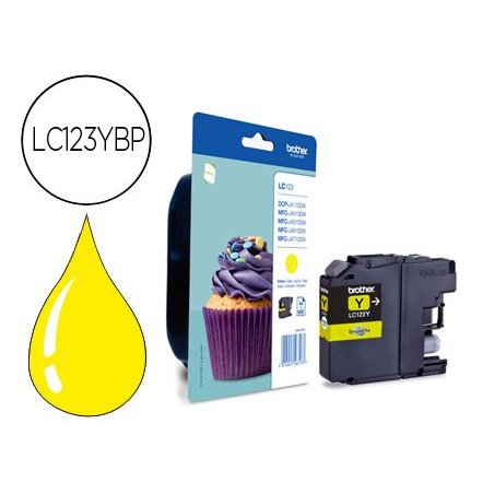 BROTHER CARTUCHO LC123Y AMARILLO