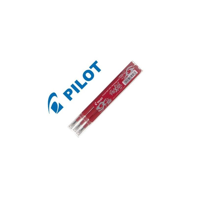 RECAMBIO PILOT FRIXION BALL Y CLICKER ROJO C/3
