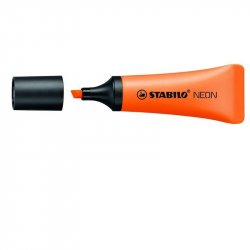 MARCADOR FLUORESCENTE STABILO NEON NARANJA