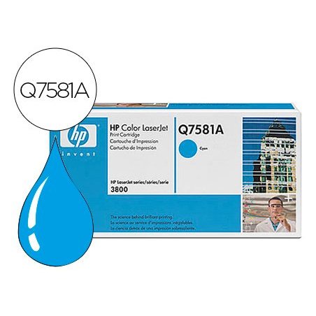 HP TONER LASER Q7581A CYAN