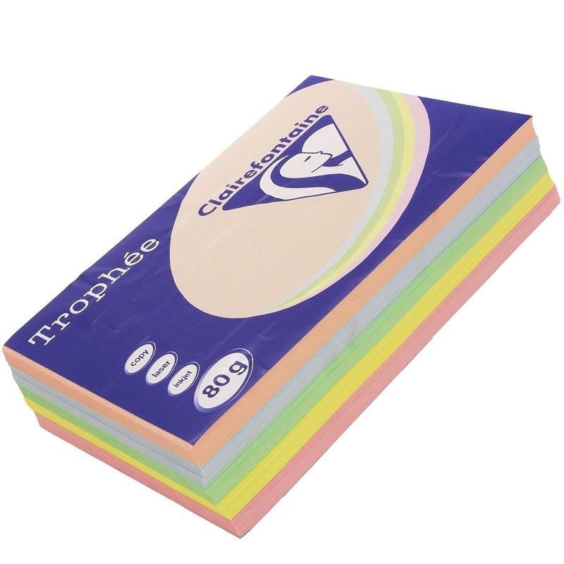 PAPEL TROPHEE A4 80GR. COLORES PASTEL P/500