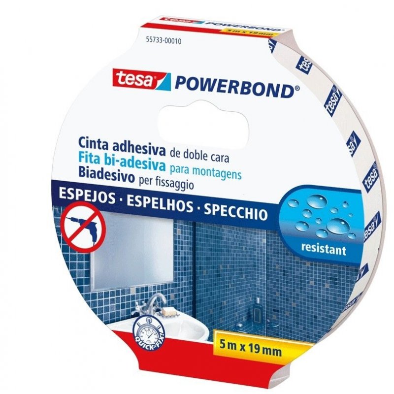 CINTA ADHESIVA DOBLE CARA TESA EXTRAFUERTE 19MMX5M