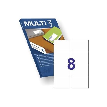 ETIQUETA ADHESIVA BLANCA MULTI-3 105X74MM. C/800