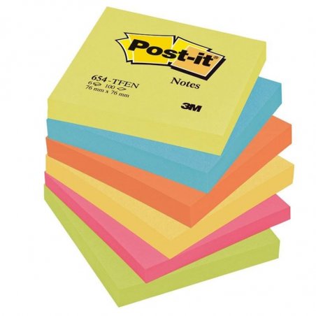 BLOC NOTAS POST-IT 76X76 MM. ENERGIA P/6