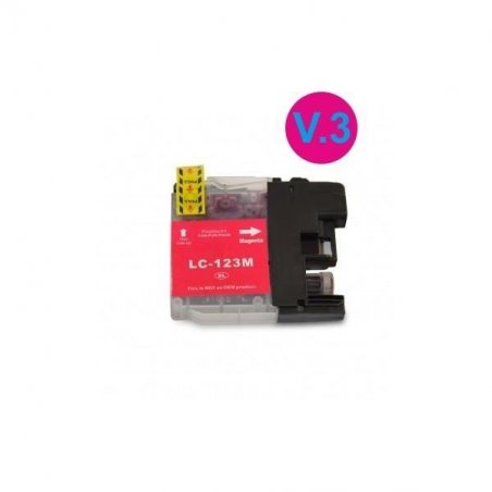 CARTUCHO RECICLADO BROTHER LC123 MAGENTA