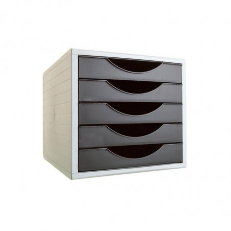 MODULO DE 5 CAJONES PLASTICO NEGRO