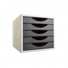 MODULO DE 5 CAJONES PLASTICO NEGRO