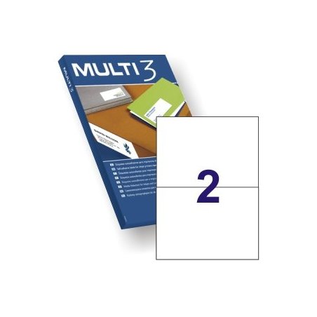 ETIQUETA ADHESIVA BLANCA MULTI-3 210X148MM. C/200
