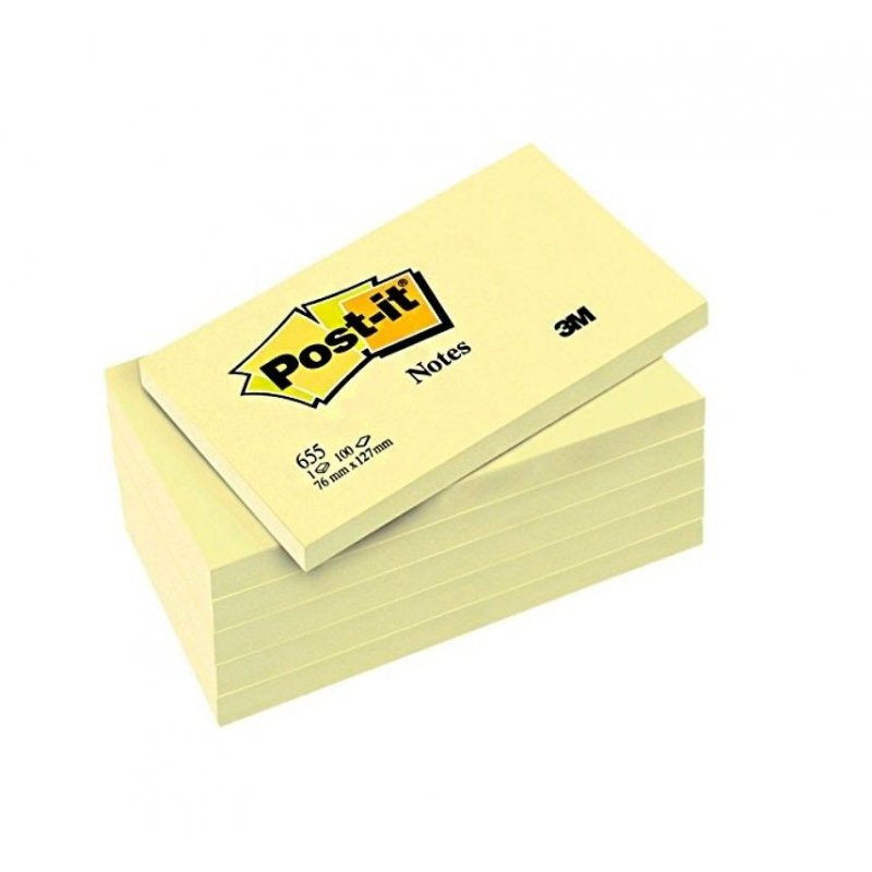 BLOC NOTAS AMARILLAS POST-IT 76X127M. 