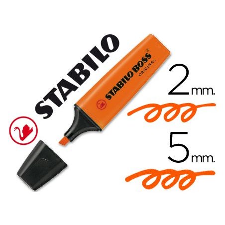 MARCADOR FLUORESCENTE STABILO BOSS NARANJA