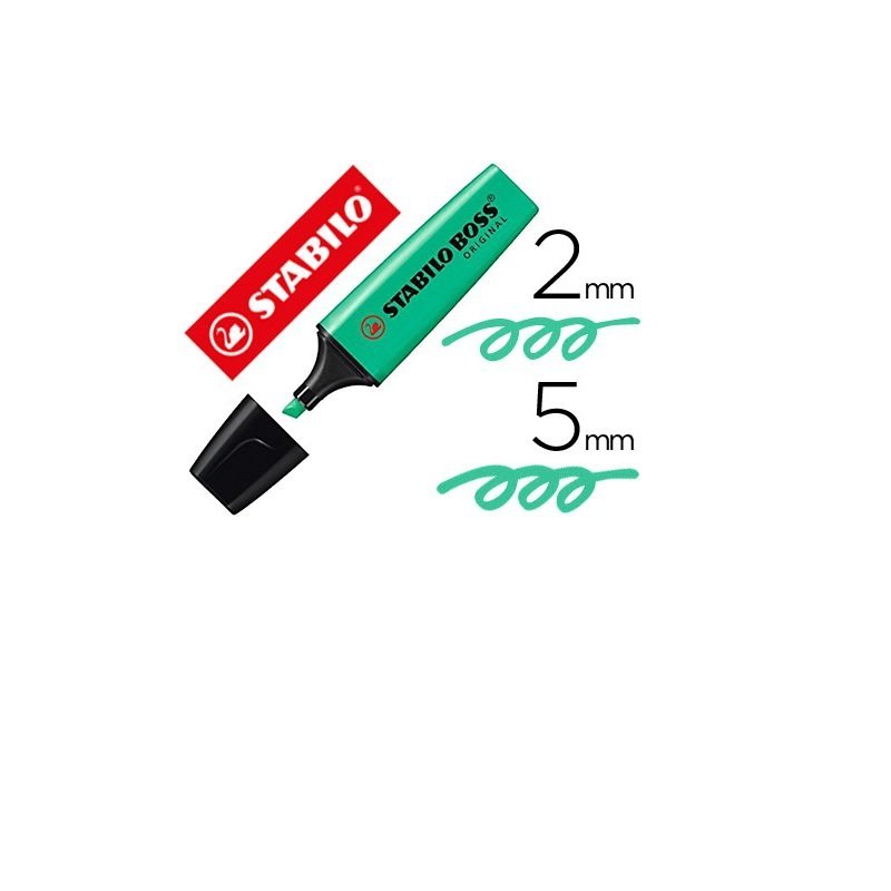MARCADOR FLUORESCENTE STABILO BOSS TURQUESA