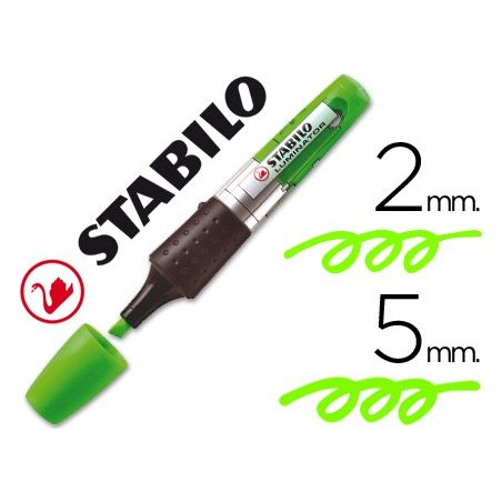MARCADOR FLUORESCENTE STABILO LUMINATOR VERDE