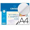 PAPEL ACUARELA CANSON BASIK A4+370GR MINIPACK 6H. 