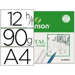 PAPEL VEGETAL CANSON A4 P/ 12H.