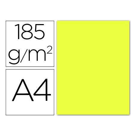 CARTULINA IRIS A4 AMARILLO LIMON P/50