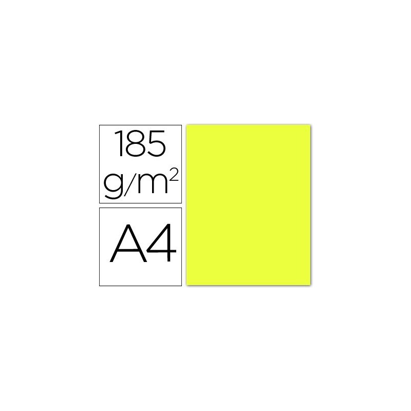 CARTULINA IRIS A4 AMARILLO CANARIO P/50