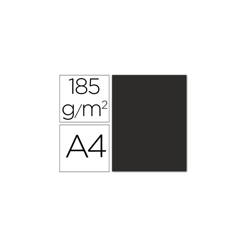 CARTULINA IRIS A4 NEGRO P/50