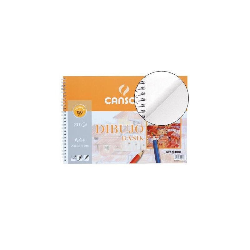 PAPEL DIBUJO CANSON BASIK A4+ 150GR. ESPIRAL