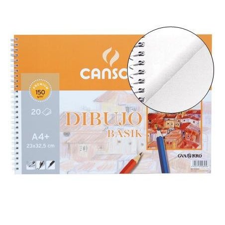 PAPEL DIBUJO CANSON BASIK A4+ 150GR. ESPIRAL