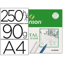 PAPEL VEGETAL CANSON A4 90/95GR. P/250